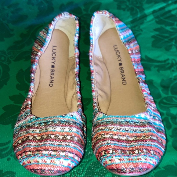 Lucky Brand Shoes - NWOT Lucky Brand ballet flats sz. 7, never worn, multi color stripes. $29
